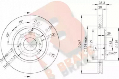 R BRAKE 78rbd24700 -  Тормозной диск
